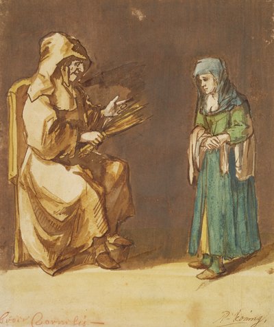 Brother Cornelis Disguised as a Nun and a Penitent Woman by Phillips de Koninck